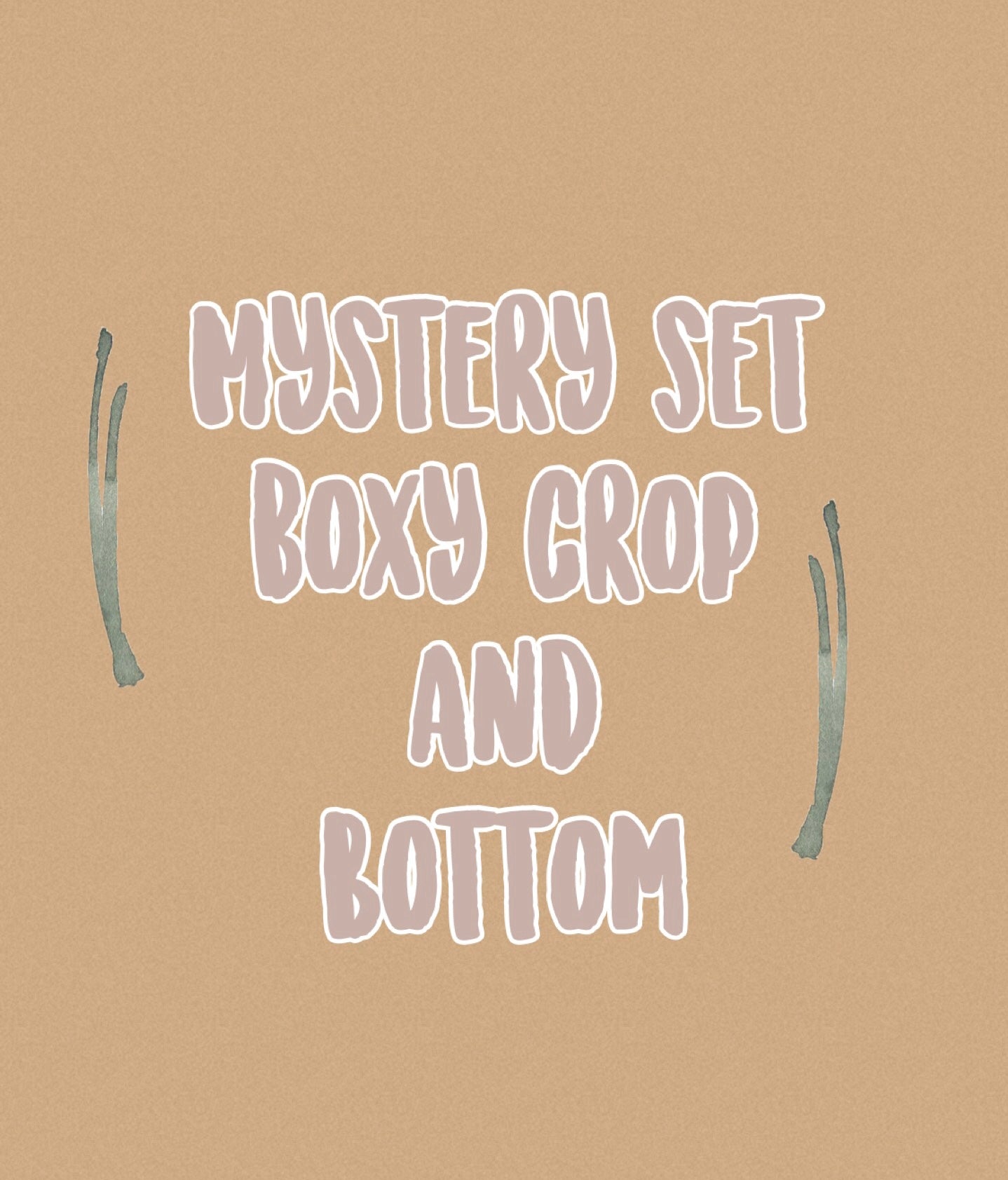 Mystery boxy crop and bottom set